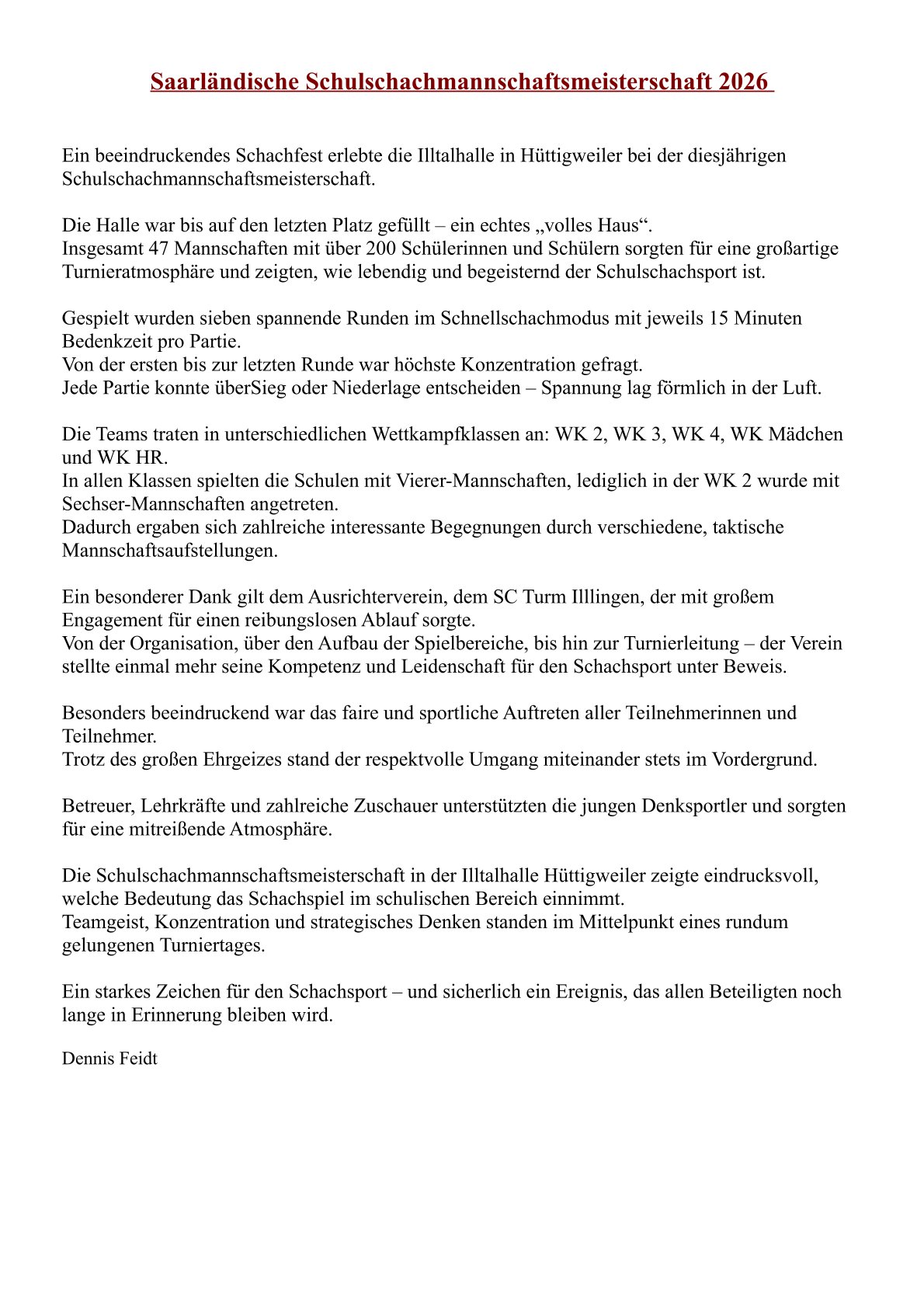 Schulschachmeisterschaft 26